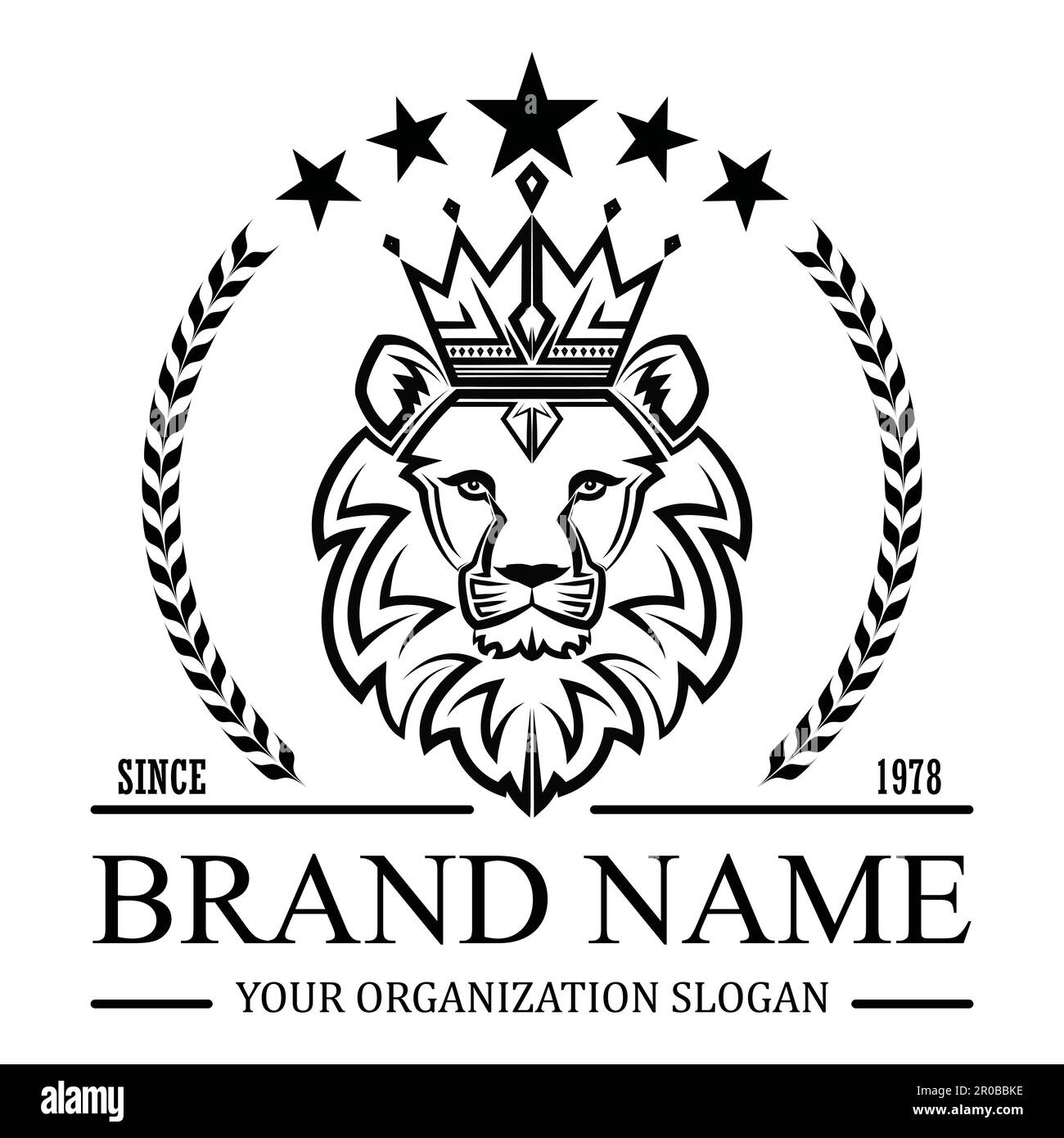 L'art de ligne noir et blanc de l'avant de la tête de lion il est signe de leo zodiac bonne utilisation pour symbole mascotte icône avatar tatouage T logo de chemise ou a Illustration de Vecteur
