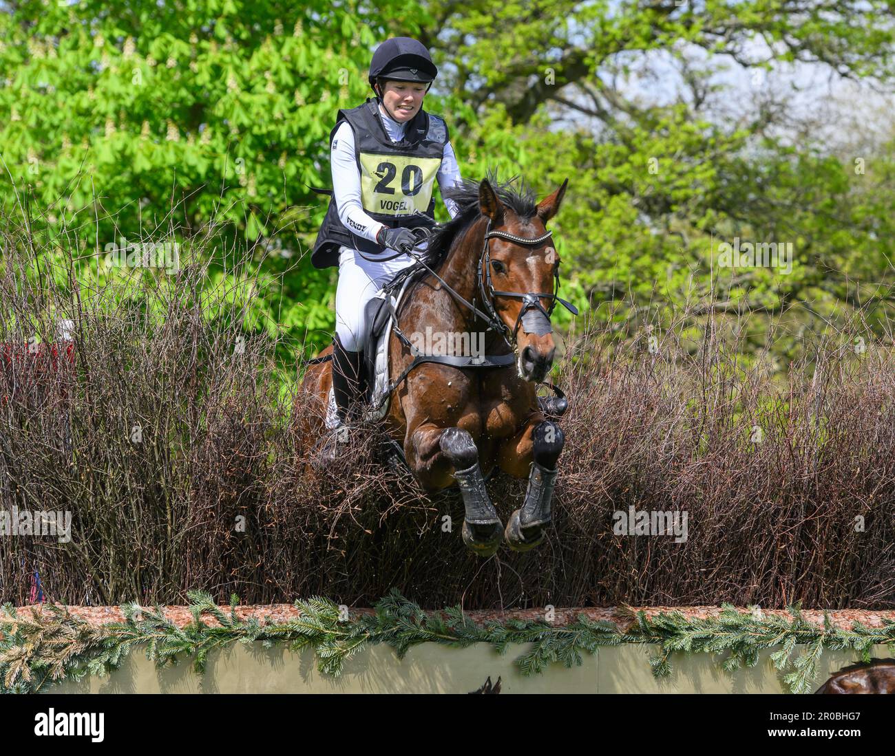 Badminton, Royaume-Uni. 07th mai 2023. 07 mai 2023 - épreuves de badminton - Test de cross-country - Badminton - Gloucestershire Anna-Katharina Vogel mandes DSP Quintana P pendant l'épreuve de cross-country aux épreuves de badminton. Crédit photo : Mark pain/Alamy Live News Banque D'Images