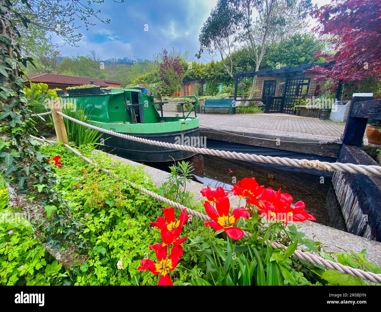 Bateau-canal au Royaume-Uni Banque D'Images