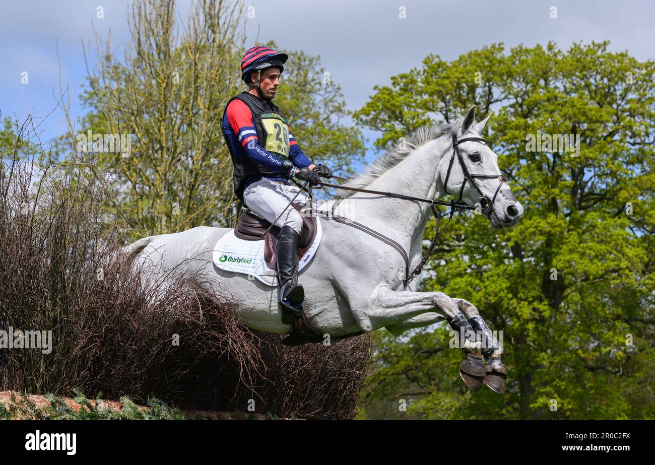 Badminton, Royaume-Uni. 07th mai 2023. 07 mai 2023 - épreuves de badminton - Test de cross-country - Badminton - Gloucestershire Hector Payne Rides Dynasty pendant l'épreuve de cross-country aux épreuves de badminton. Crédit photo : Mark pain/Alamy Live News Banque D'Images