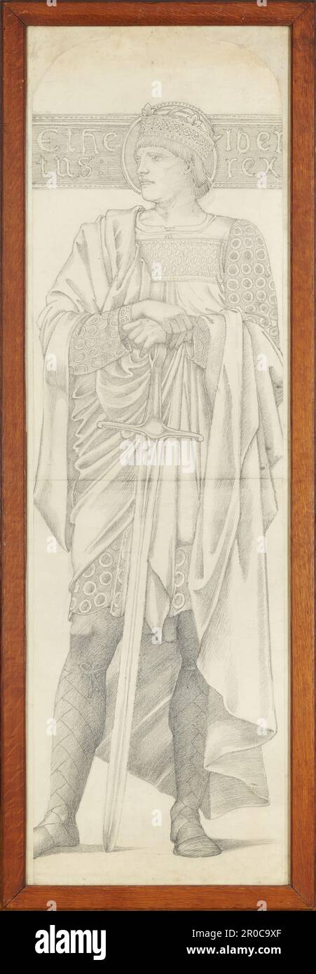 St Ethelbert, 1879. Sir Edward Burne-Jones (d.1898). Design pour l'église St Helen, Welton, Brough Banque D'Images
