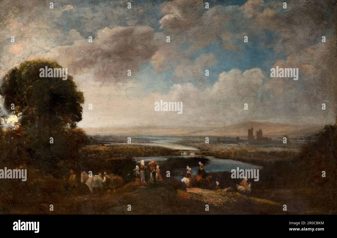 Paysage étendu, 1800-50. Par Peter de Wint Banque D'Images