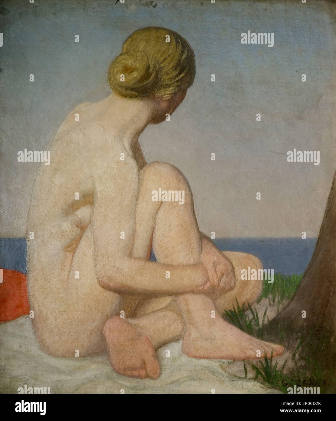 The Watcher, 1927-18. Sir George Clausen (d. 1944) Banque D'Images