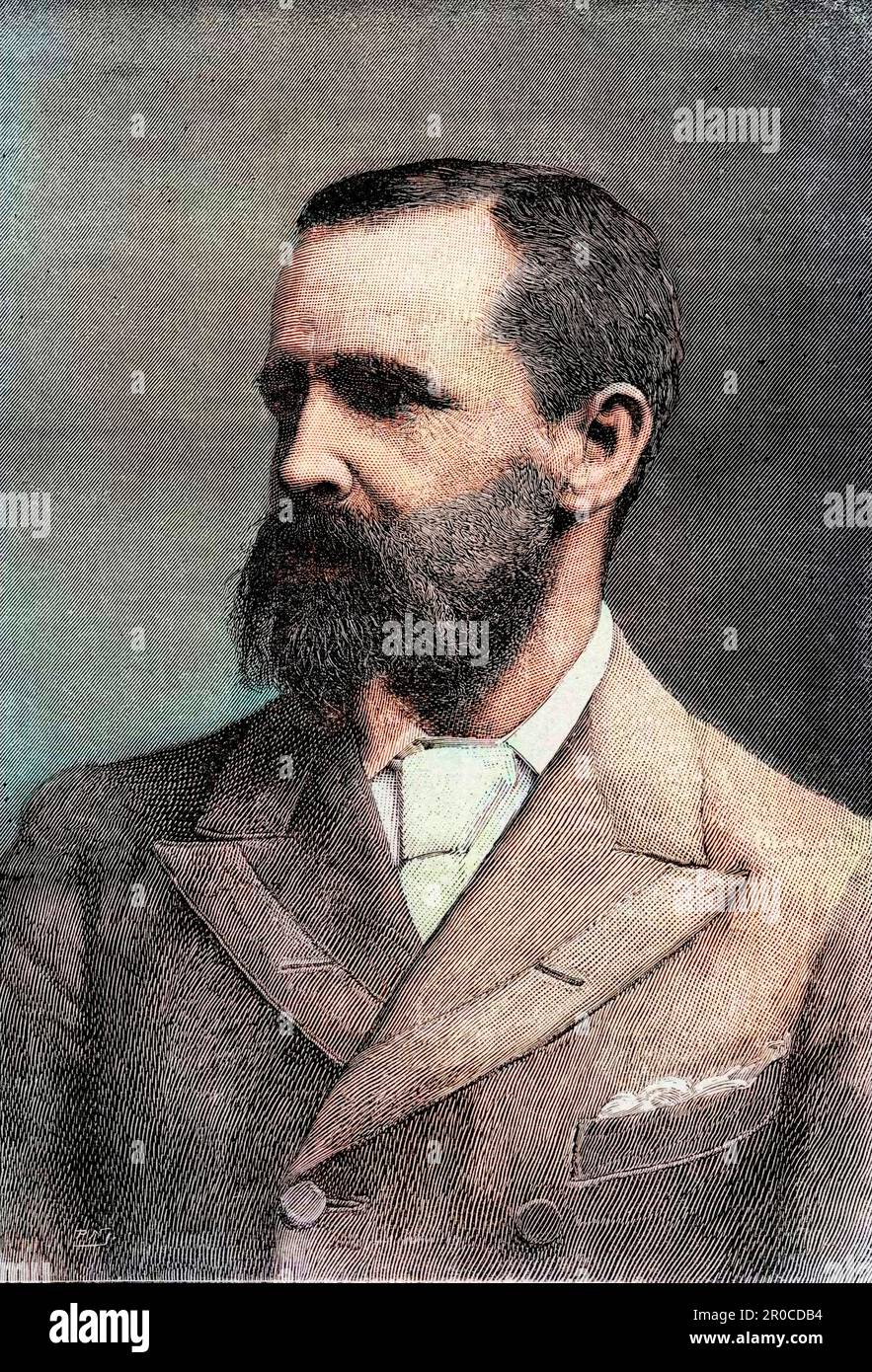 Portrait de Verney Lovett Cameron (1844-1894), explorateur anglais de l'Afrique équatoriale Banque D'Images