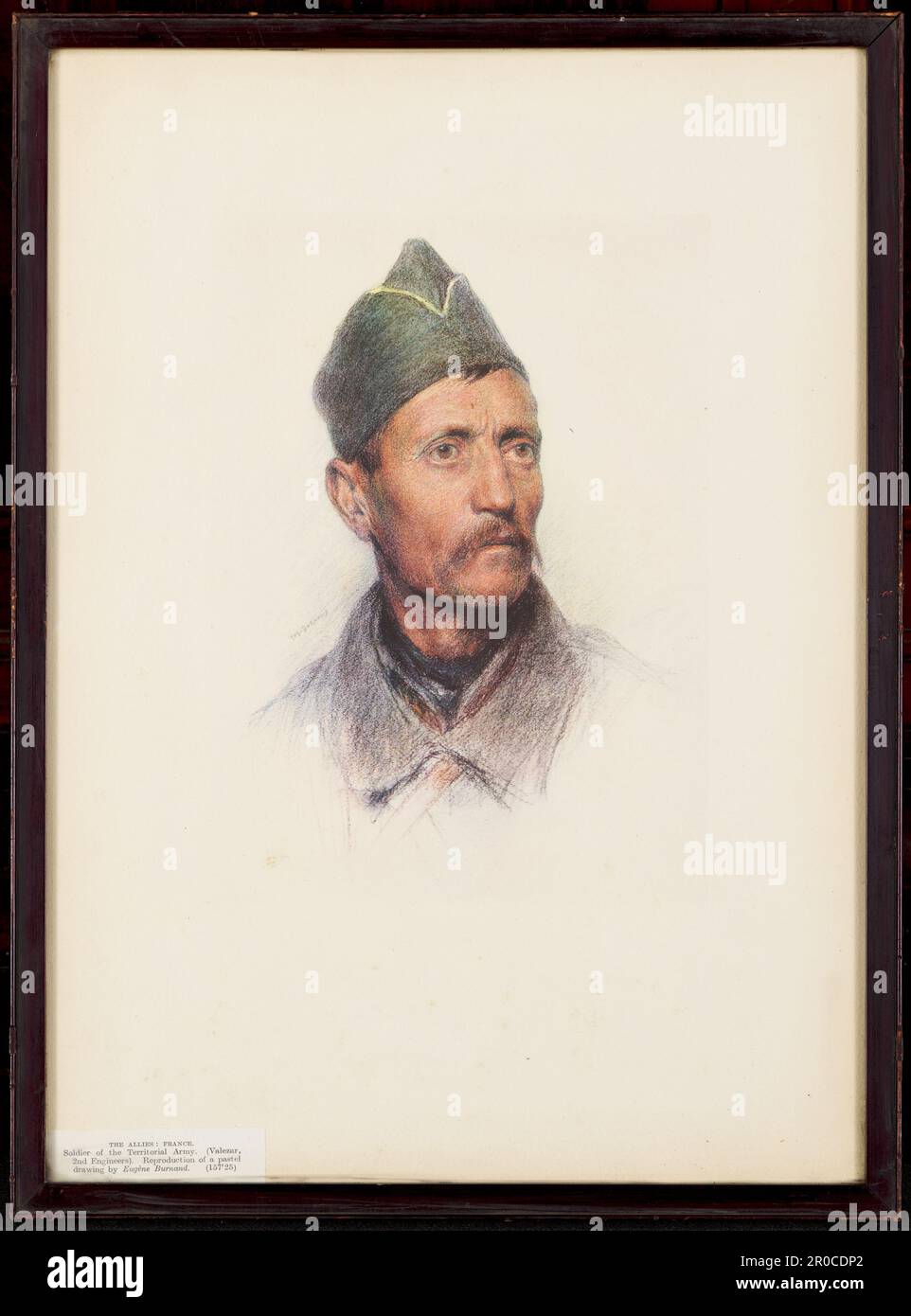 Les alliés: France: Soldat de l'Armée territoriale. Eugène Burnand (d.1921). Personne: Valezar, 2nd Ingénieur Banque D'Images