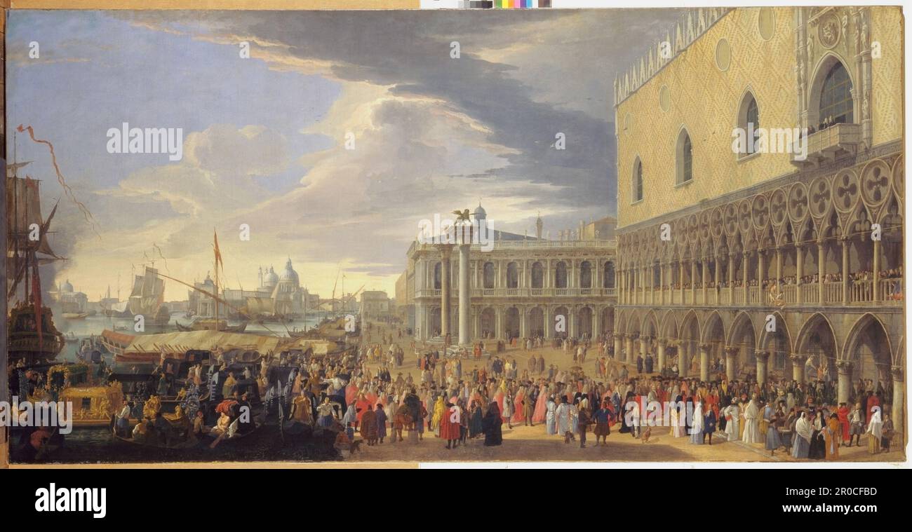 L'arrivée du comte de Manchester à Venise, 1707-1710. Huile sur toile. Artiste: Luca Carlevarijs (ou Carlevaris) (d.1730) Banque D'Images