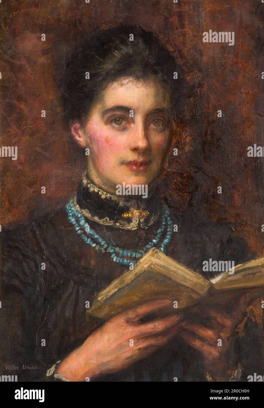 Portrait de l'épouse de l'artiste, 1895-1910. Par: Walter Urwick (d. 1943) Banque D'Images