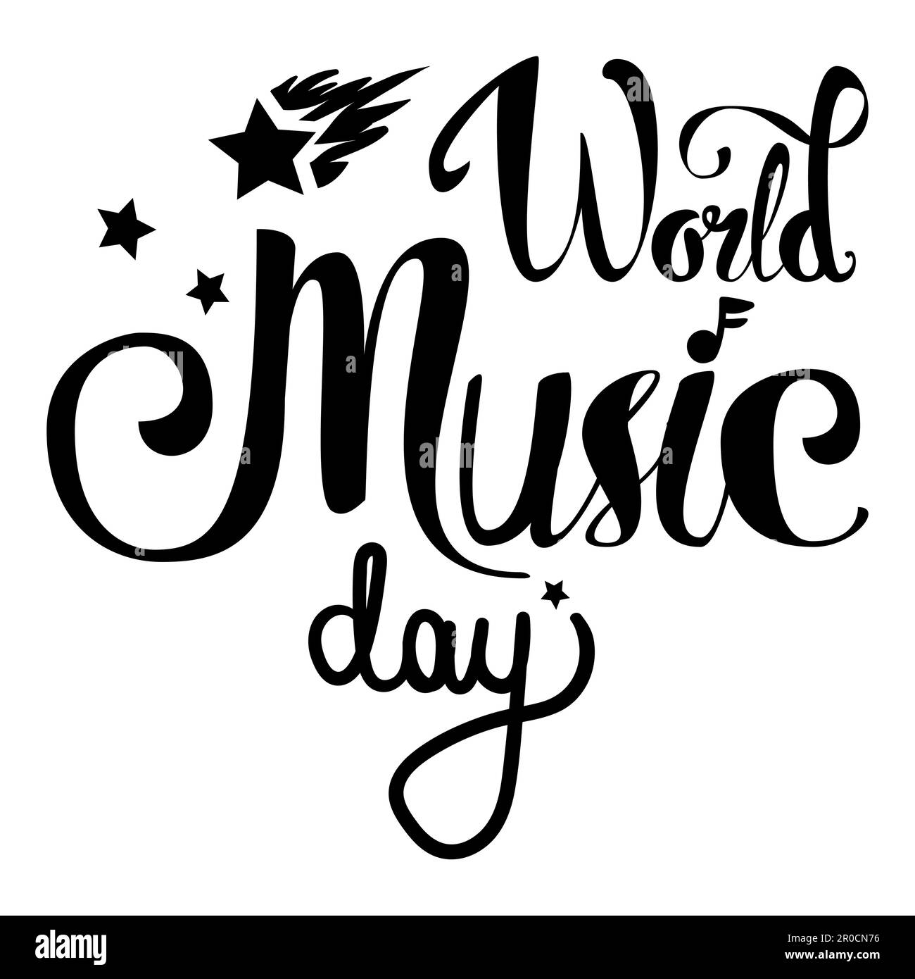 Lettre de la Journée mondiale de la musique d'époque pour bannière, affiche, carte. Vecteur Illustration de Vecteur