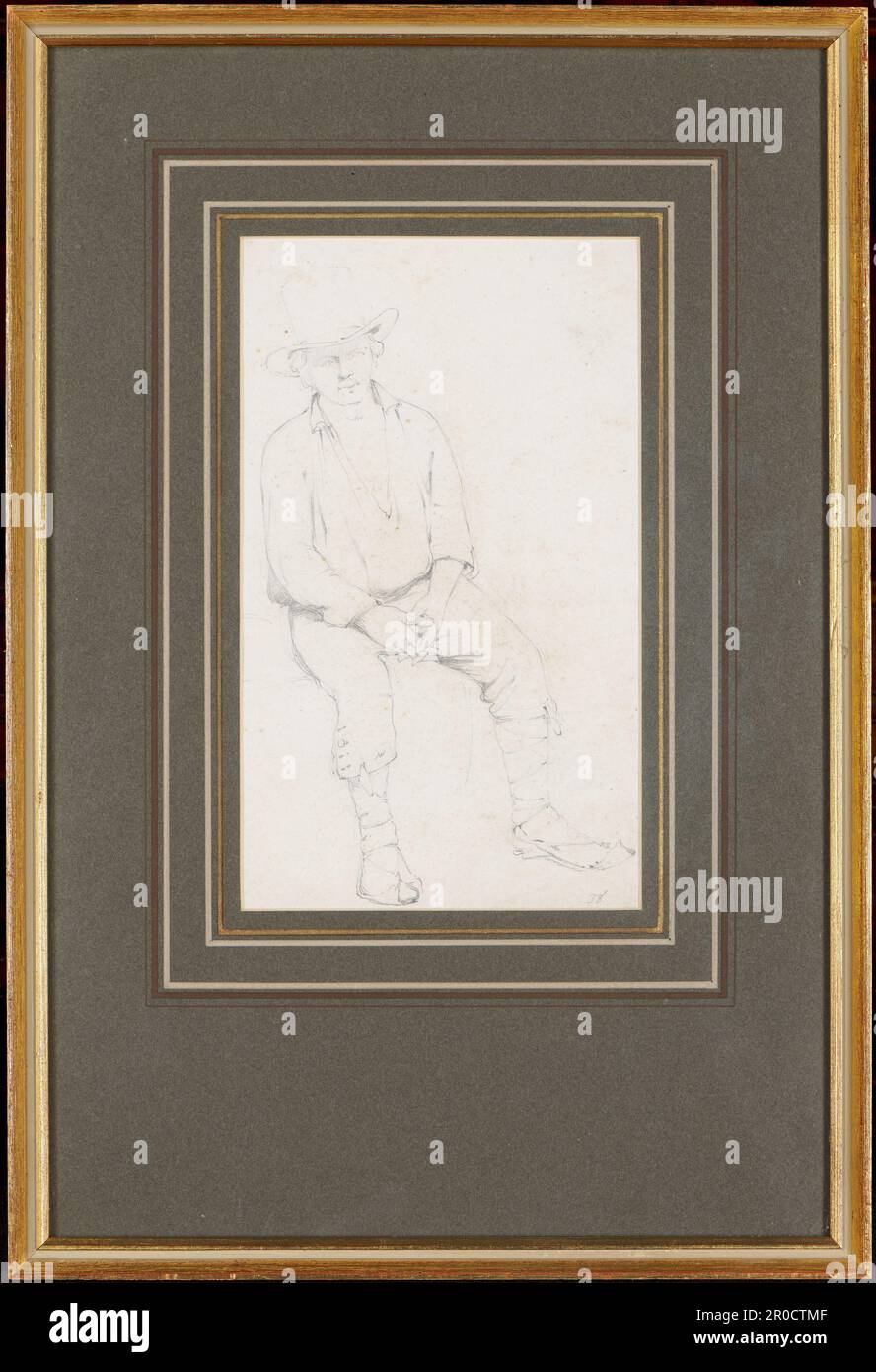 Hommes dans Costume paysan italien, c.1838-1912. Edward Richard Taylor (d.1912) Banque D'Images