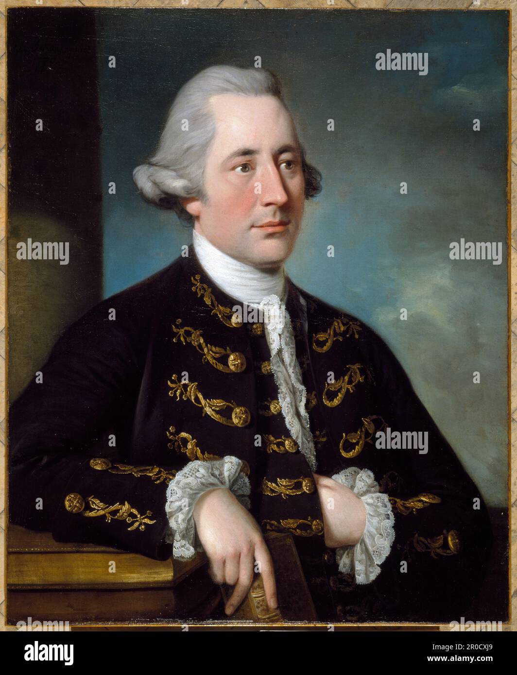 Portrait de Matthew Boulton (1728-1809), 1770. Par J S C Schaak.. Matthew Boulton était l'un des chefs d'entreprise et visionnaires du XVIIIe siècle. En partenariat avec James Watt, en 1775, il lance le développement et l'application industrielle de la machine à vapeur. En 1761, il a commencé à construire sa Manufactory Soho, où il a été le pionnier des techniques révolutionnaires de production. Il a également établi la première monnaie à la vapeur au monde. . Banque D'Images