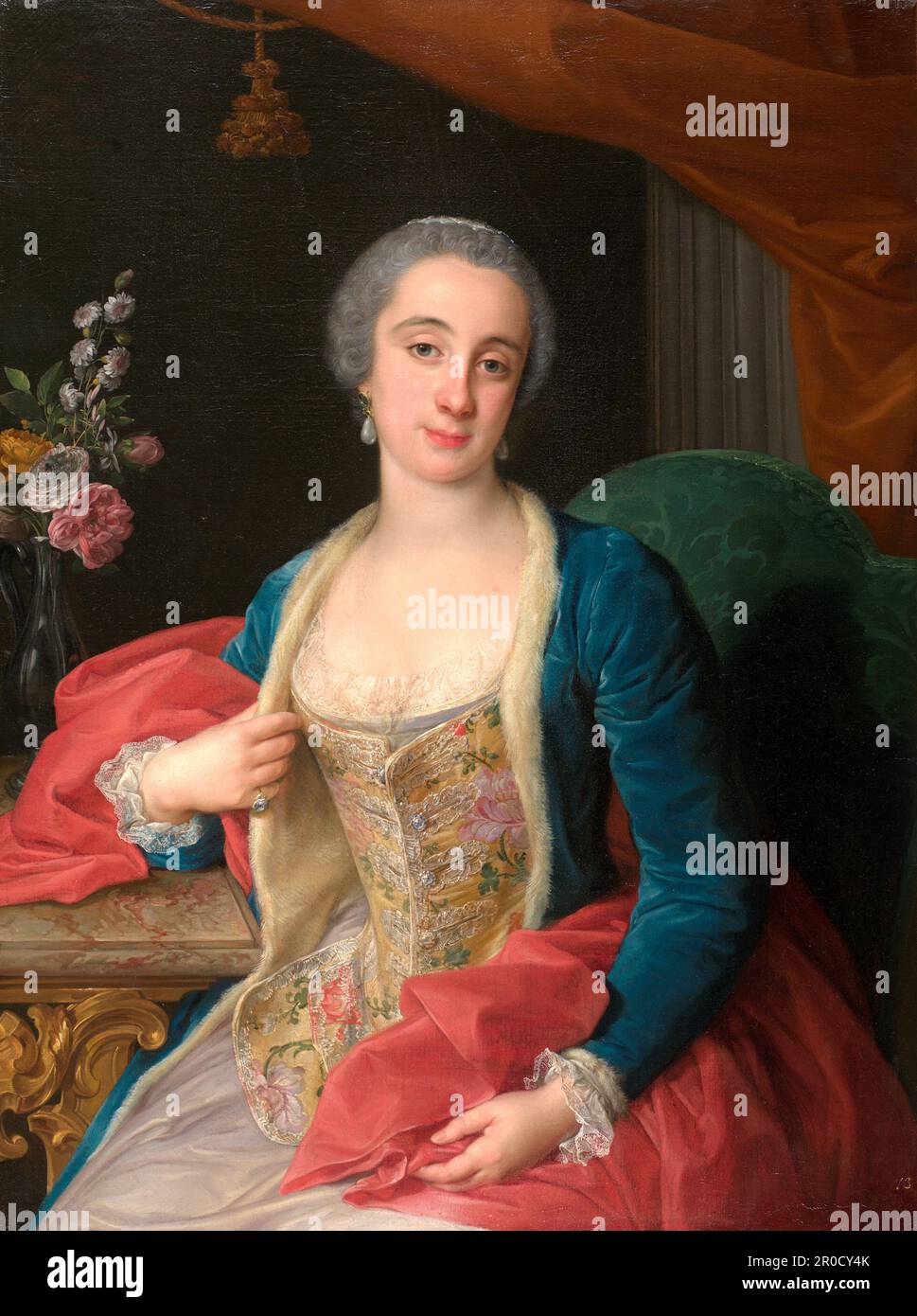 Portrait de la duchesse Sforza Cesarini (d.1765), 1768. Par : Pompeo Batoni Banque D'Images