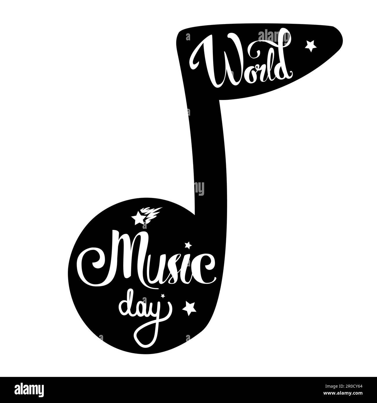 Lettre de la Journée mondiale de la musique d'époque pour bannière, affiche, carte. Vecteur Illustration de Vecteur