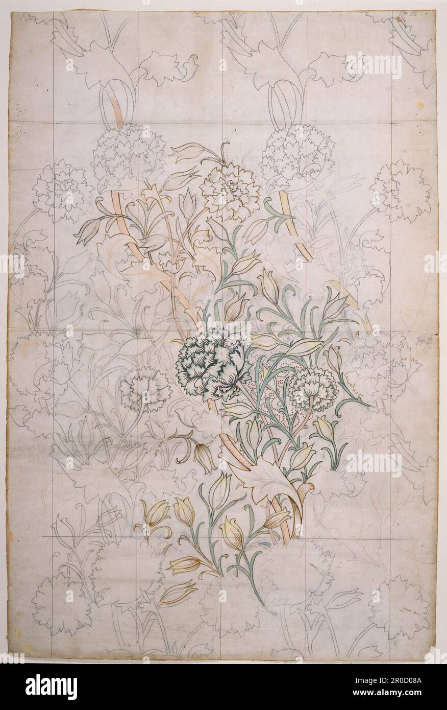 Wild Tulip, 1884. William Morris. Design pour papier peint Banque D'Images