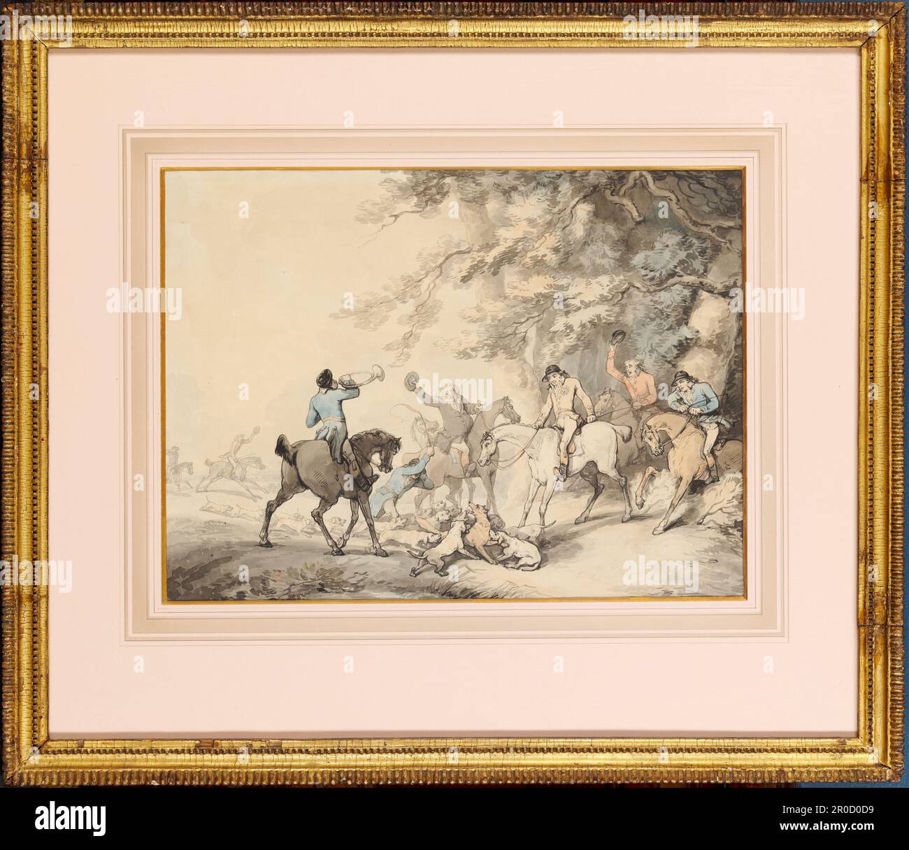 La mort du renard, c.1784 -1788. Thomas Rowlandson Banque D'Images