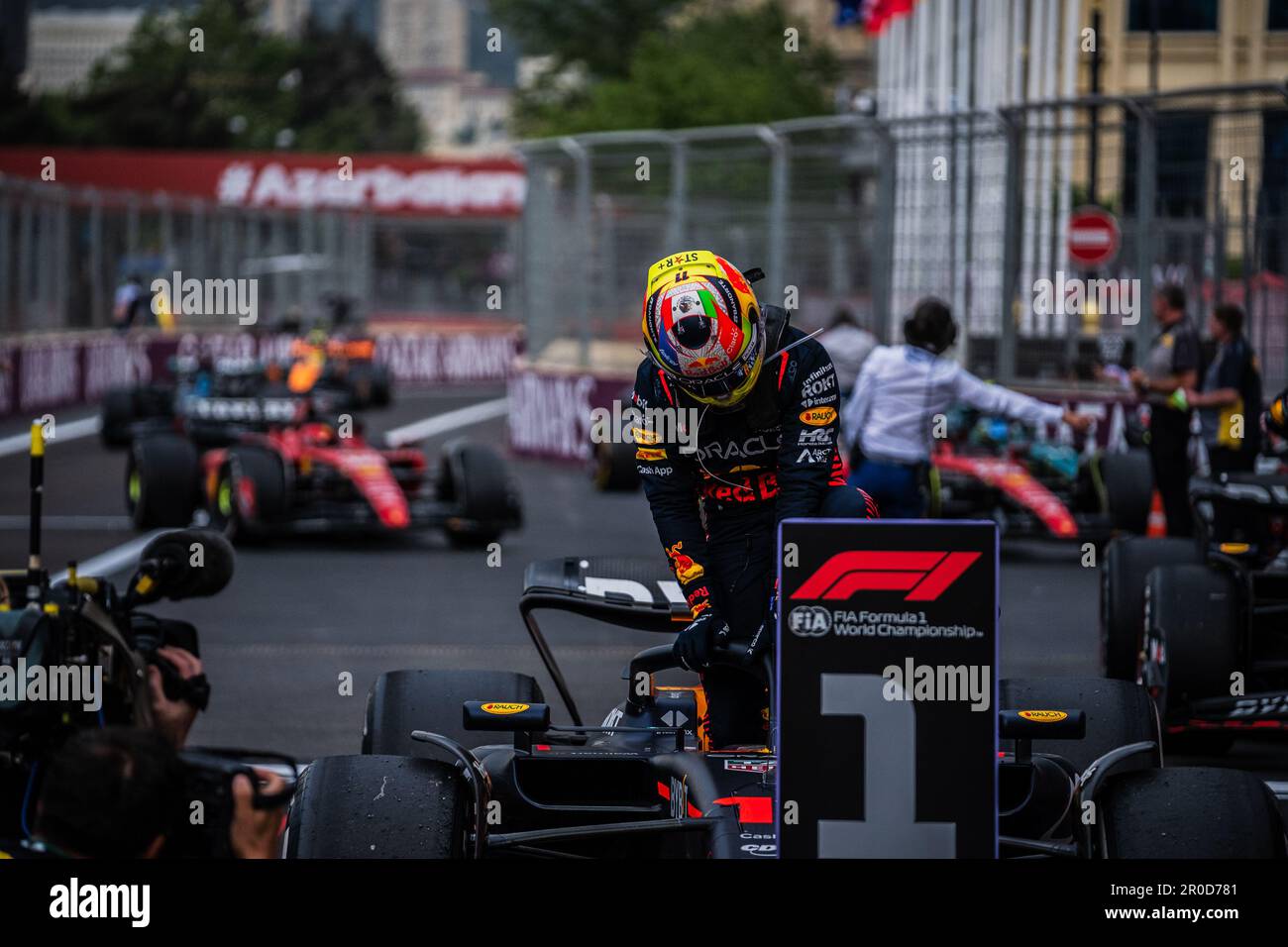 BAKOU, AZERBAÏDJAN, circuit de la ville de bakou, 30 avril 2023 : #11. Sergio PEREZ Mendoza, Red Bull Racing, Honda, pendant le Grand Prix a de Formule 1 d'Azerbaïdjan Banque D'Images