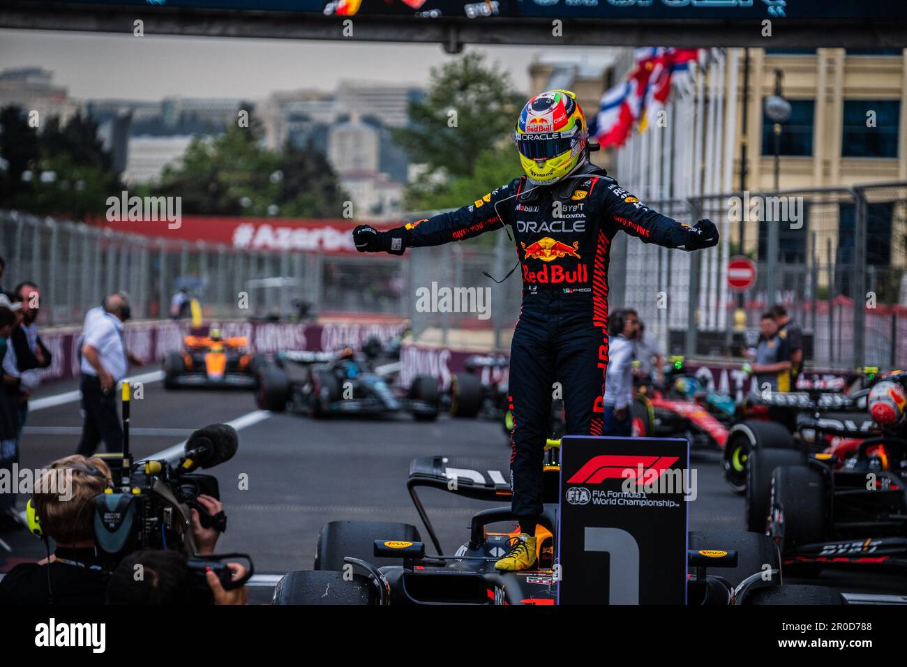 BAKOU, AZERBAÏDJAN, circuit de la ville de bakou, 30 avril 2023 : #11. Sergio PEREZ Mendoza, Red Bull Racing, Honda, pendant le Grand Prix a de Formule 1 d'Azerbaïdjan Banque D'Images