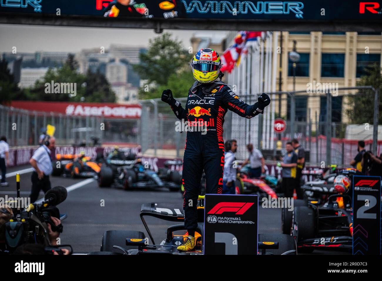 BAKOU, AZERBAÏDJAN, circuit de la ville de bakou, 30 avril 2023 : #11. Sergio PEREZ Mendoza, Red Bull Racing, Honda, pendant le Grand Prix a de Formule 1 d'Azerbaïdjan Banque D'Images