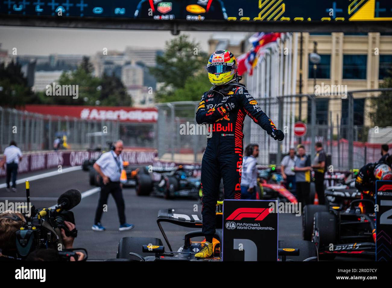 BAKOU, AZERBAÏDJAN, circuit de la ville de bakou, 30 avril 2023 : #11. Sergio PEREZ Mendoza, Red Bull Racing, Honda, pendant le Grand Prix a de Formule 1 d'Azerbaïdjan Banque D'Images