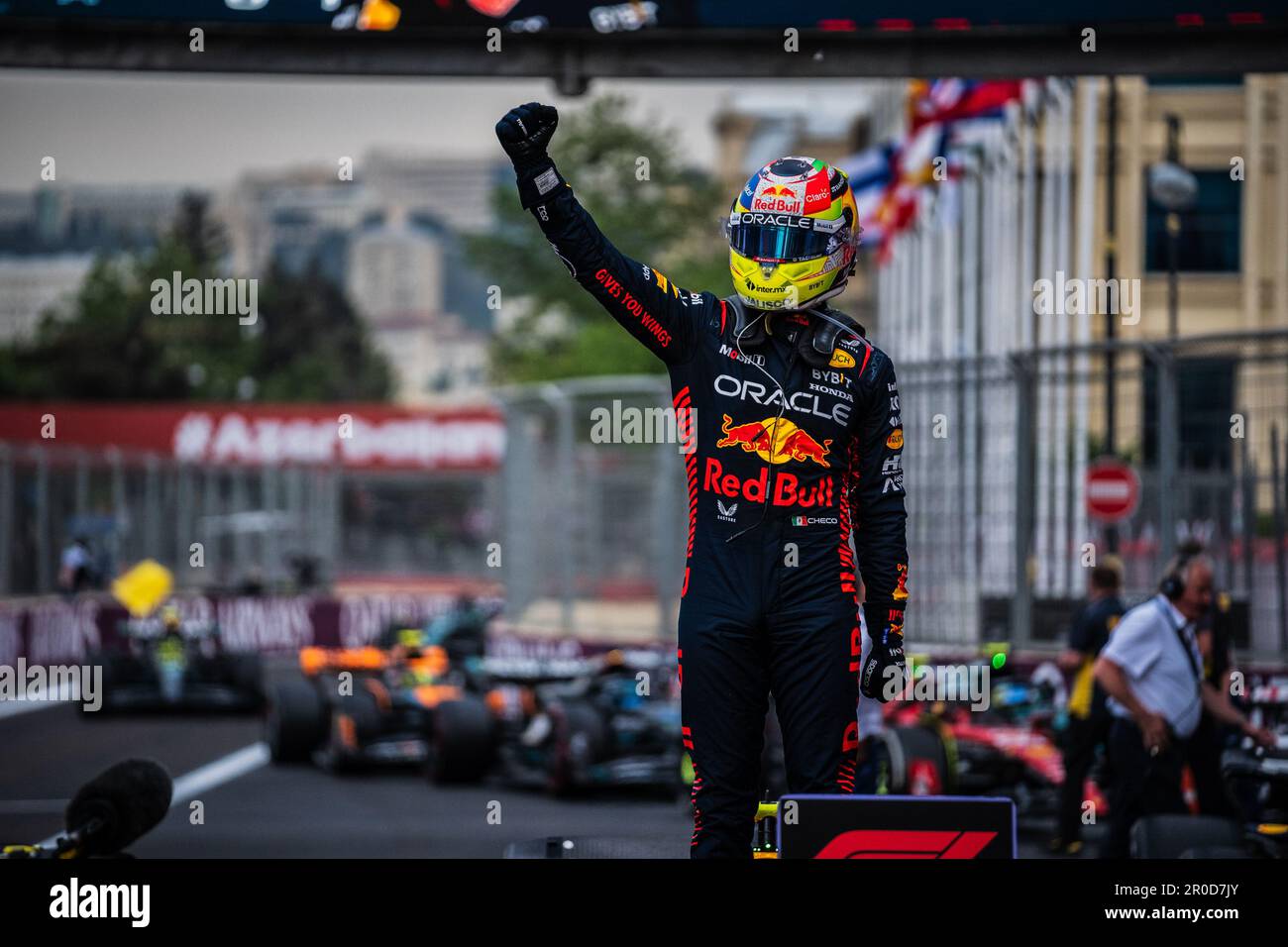 BAKOU, AZERBAÏDJAN, circuit de la ville de bakou, 30 avril 2023 : #11. Sergio PEREZ Mendoza, Red Bull Racing, Honda, pendant le Grand Prix a de Formule 1 d'Azerbaïdjan Banque D'Images