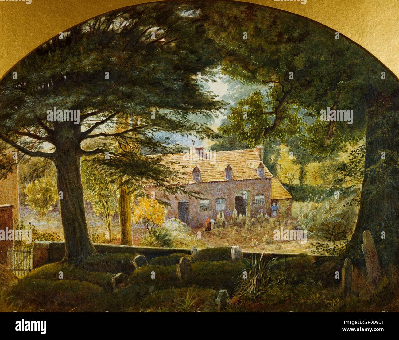 Depuis Northfield Churcheryard, 1874. James Watts Jnr (D. 1930). Northfield est maintenant un quartier de la ville de Birmingham Banque D'Images