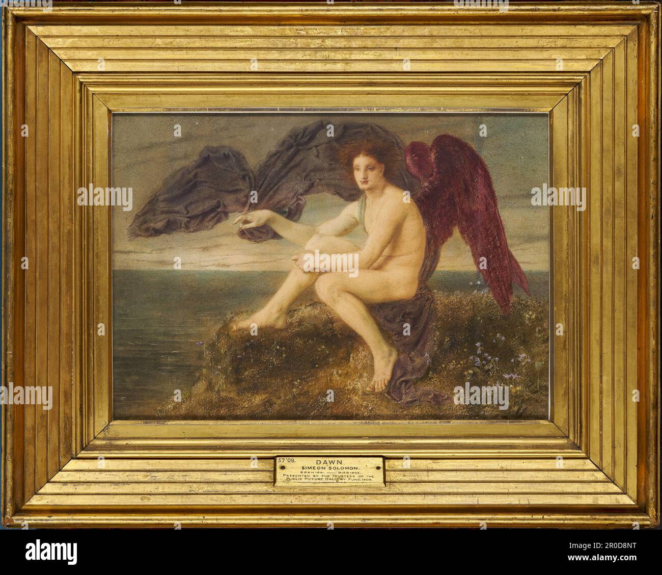 Aube, 1871. Simeon Salomon. Une d'une série de peintures pour compléter le poème de Simeon, "Une vision de l'amour révélée dans le sommeil". Banque D'Images