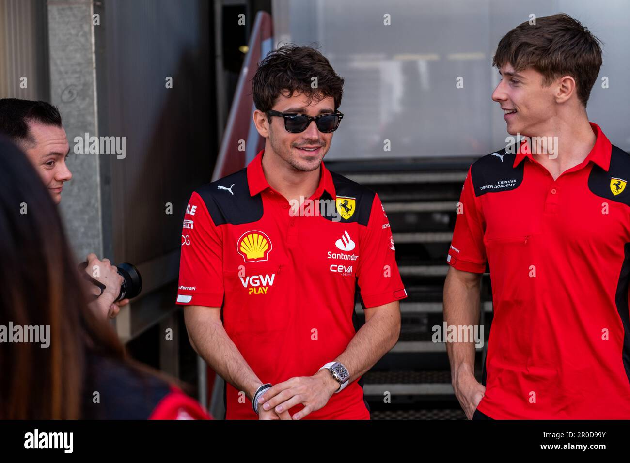 BAKOU, AZERBAÏDJAN, circuit de la ville de bakou, 27 avril 2023 : #16, Charles LECLERC, Team Scuderia Ferrari, lors du Grand Prix de Formule 1 d'Azerbaïdjan à Bakou Banque D'Images