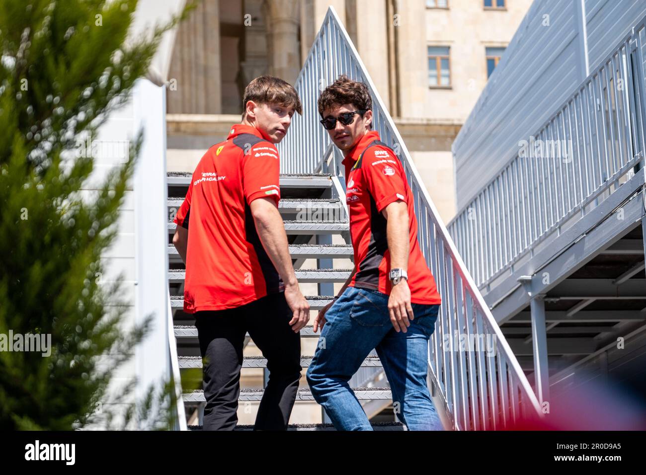 BAKOU, AZERBAÏDJAN, circuit de la ville de bakou, 27 avril 2023 : #16, Charles LECLERC, Team Scuderia Ferrari, lors du Grand Prix de Formule 1 d'Azerbaïdjan à Bakou Banque D'Images