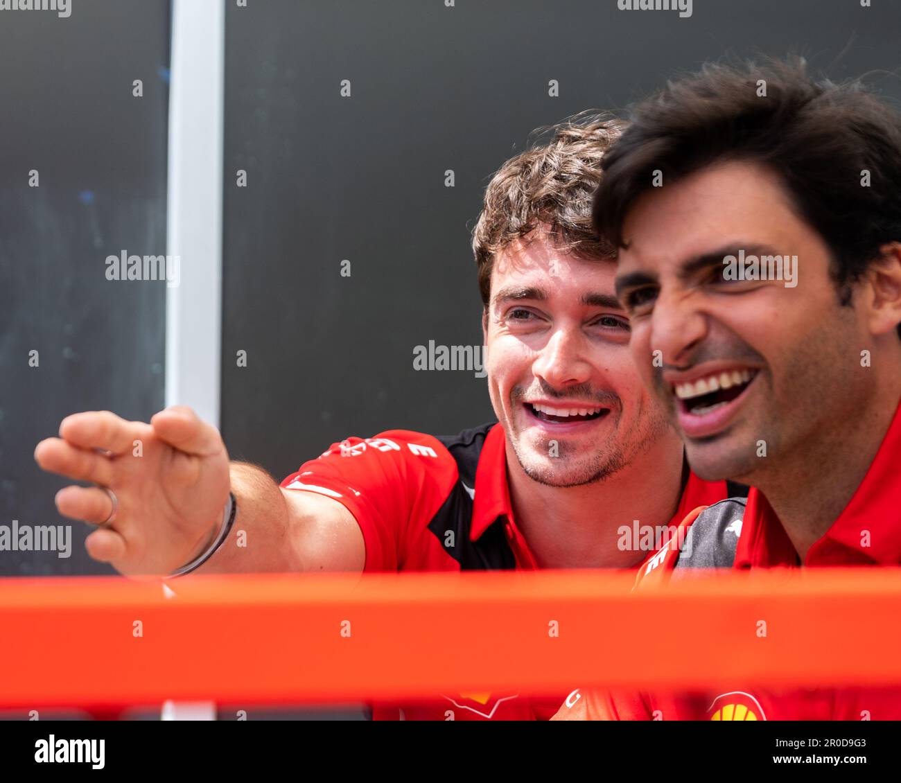 BAKOU, AZERBAÏDJAN, circuit de la ville de bakou, 27 avril 2023 : #16, Charles LECLERC, Team Scuderia Ferrari, lors du Grand Prix de Formule 1 d'Azerbaïdjan à Bakou Banque D'Images