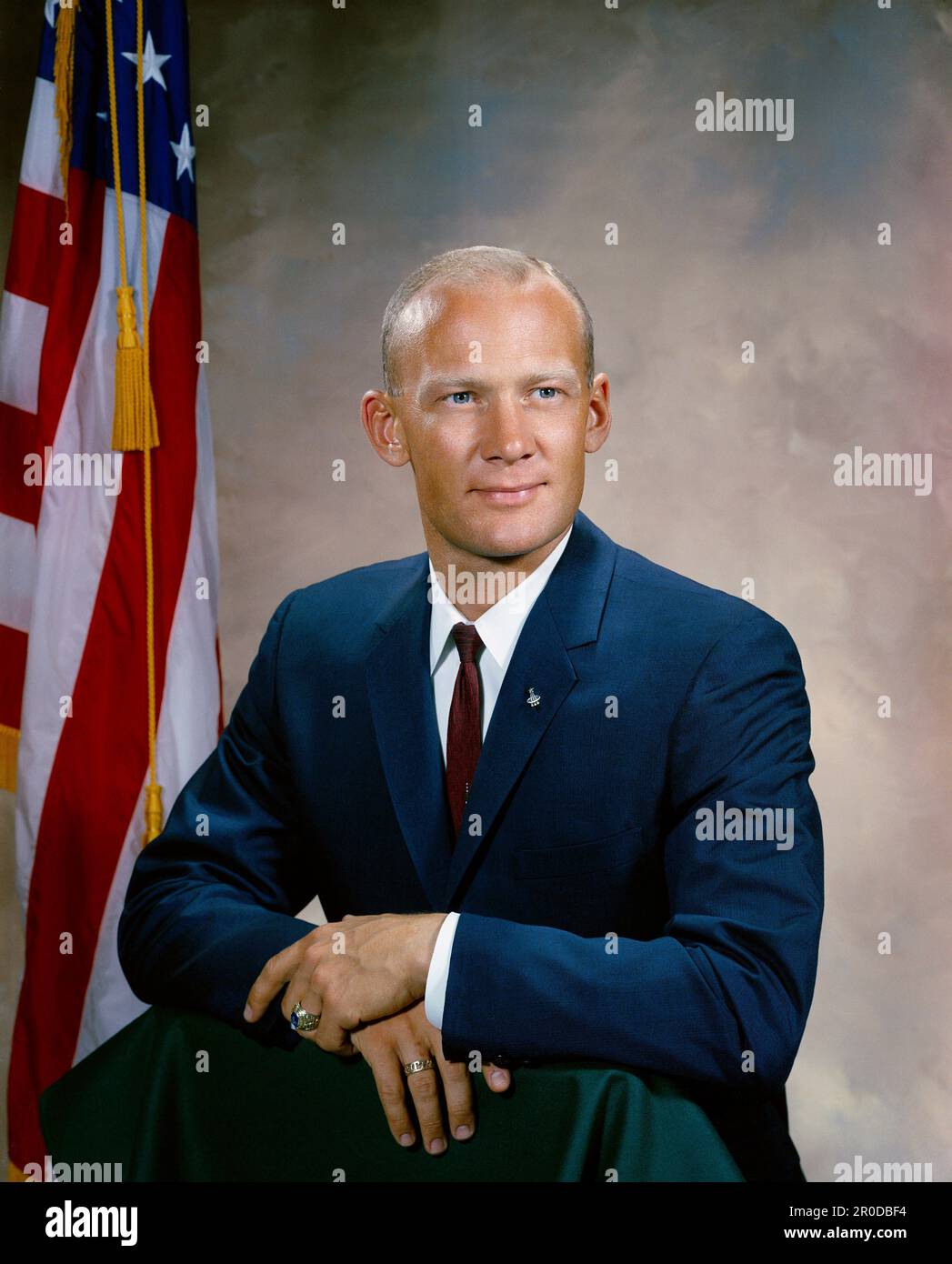 Houston, États-Unis d'Amérique. 01 janvier 1964. Portrait officiel en studio de l'astronaute d'Apollo Buzz Aldrin dans le cadre du deuxième groupe d'astronautes pris en 1964 à Houston, Texas. Credit: NASA Johnson/NASA/Alamy Live News Banque D'Images