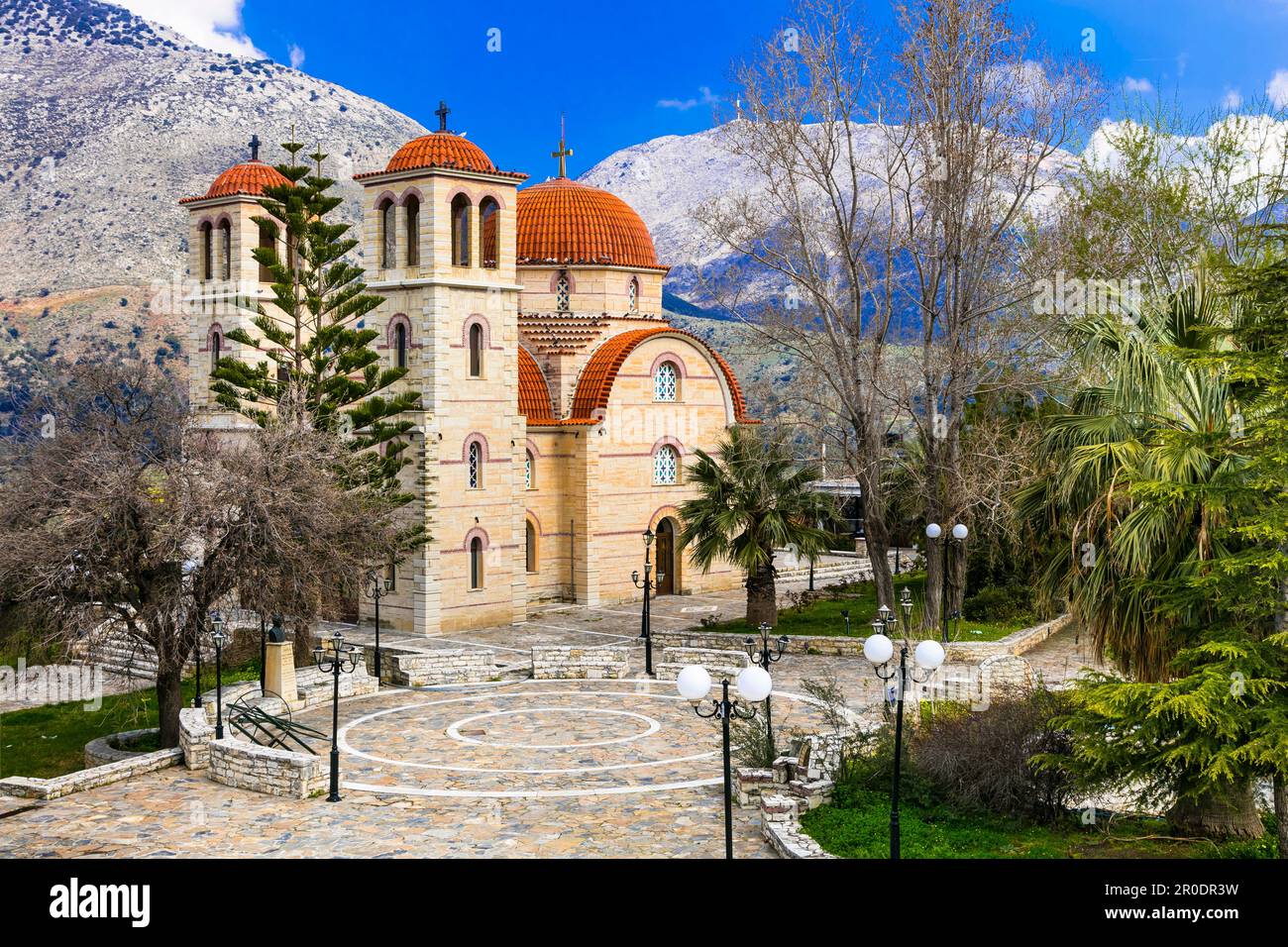 Traditionnelles grecques belles églises orthodoxes. Crète, Grèce Banque D'Images