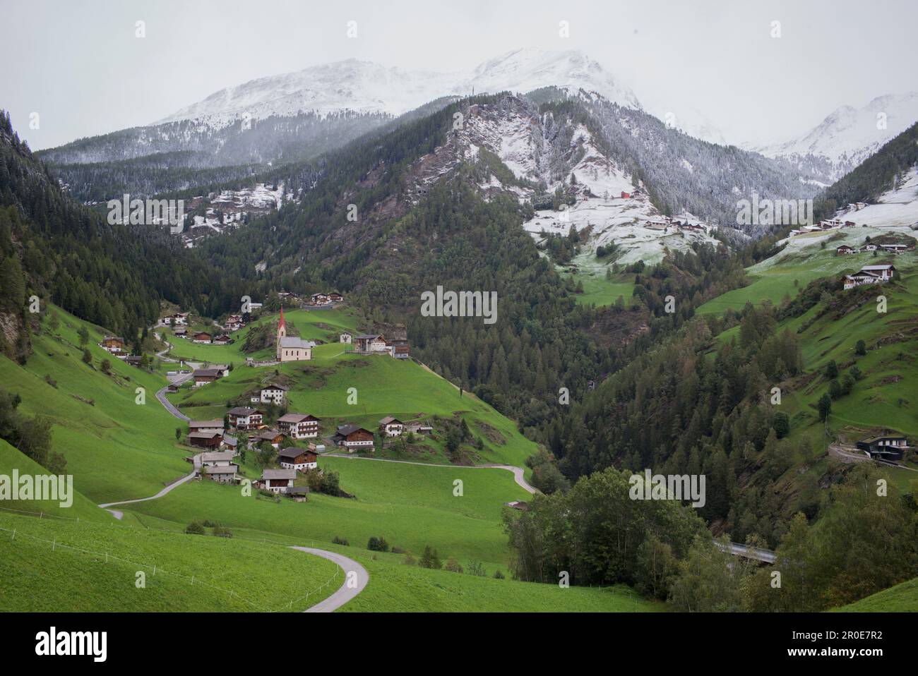 Vue sur la montagne de Rabenstein, Tyrol du Sud, Italie Banque D'Images