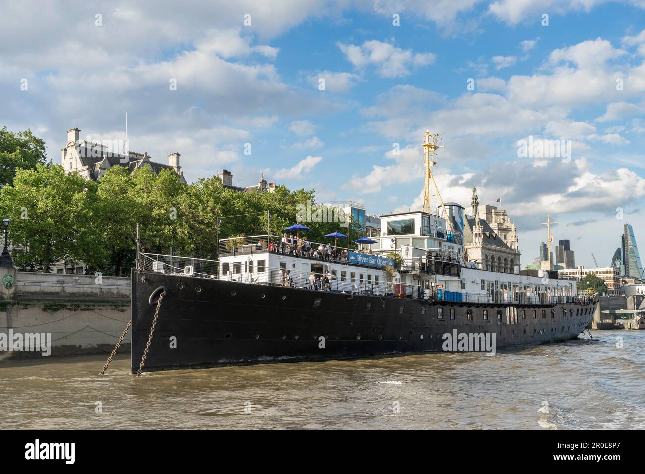 River Bar sur la Tamise Banque D'Images