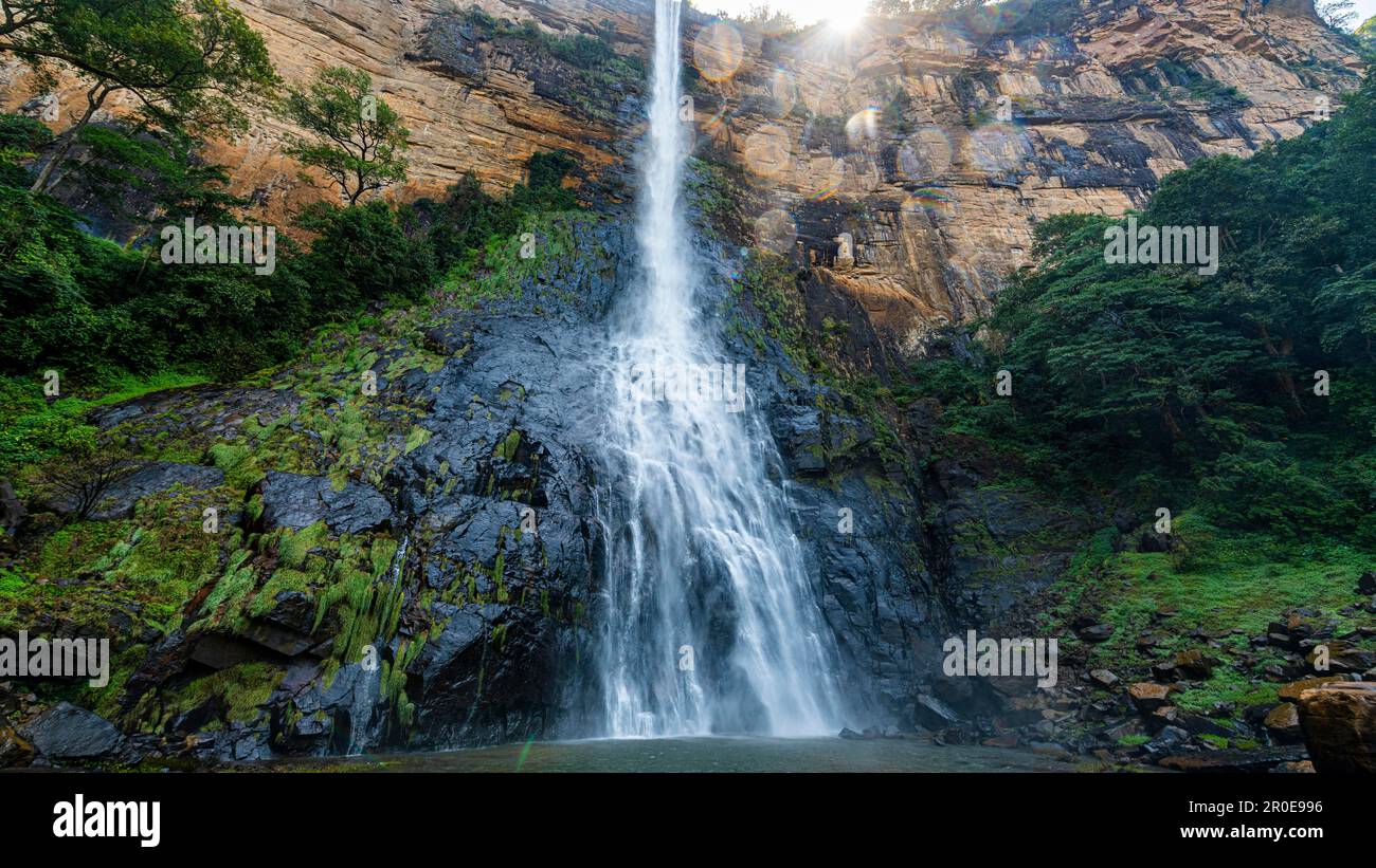 Cascade de Ditinn, Fouta Djallon, Guinée Conakry Banque D'Images