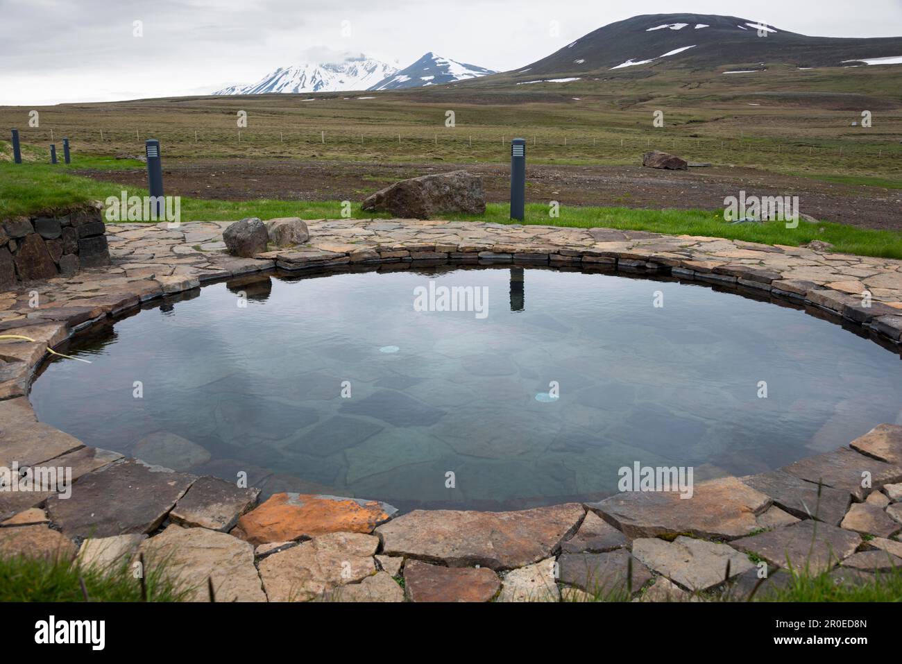Hot Pot, Laugarfell, près de Sneffels, Islande Banque D'Images
