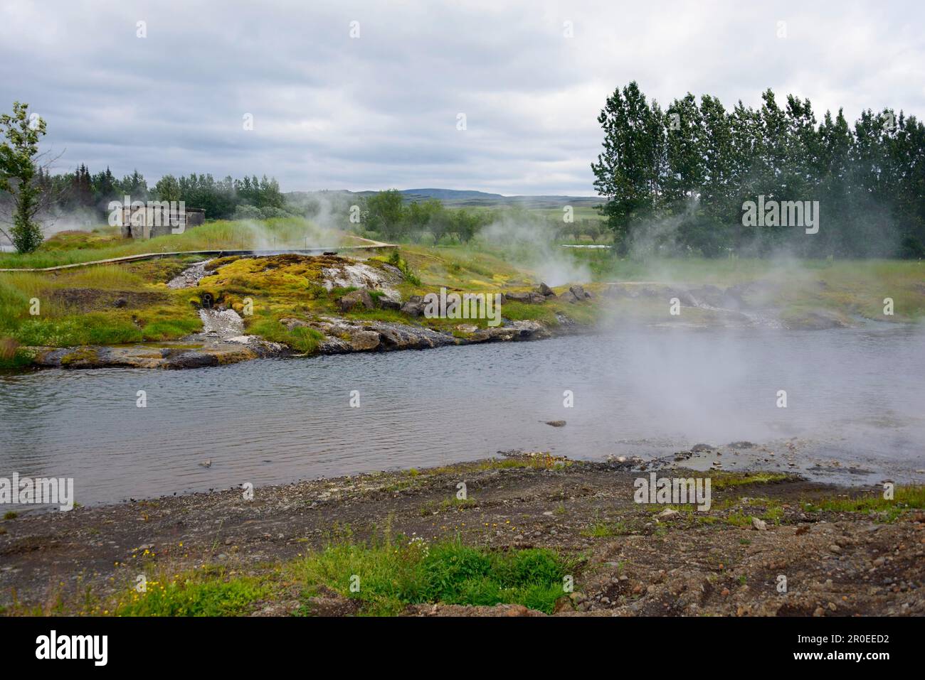 Fludir, zone géothermique, Islande Banque D'Images