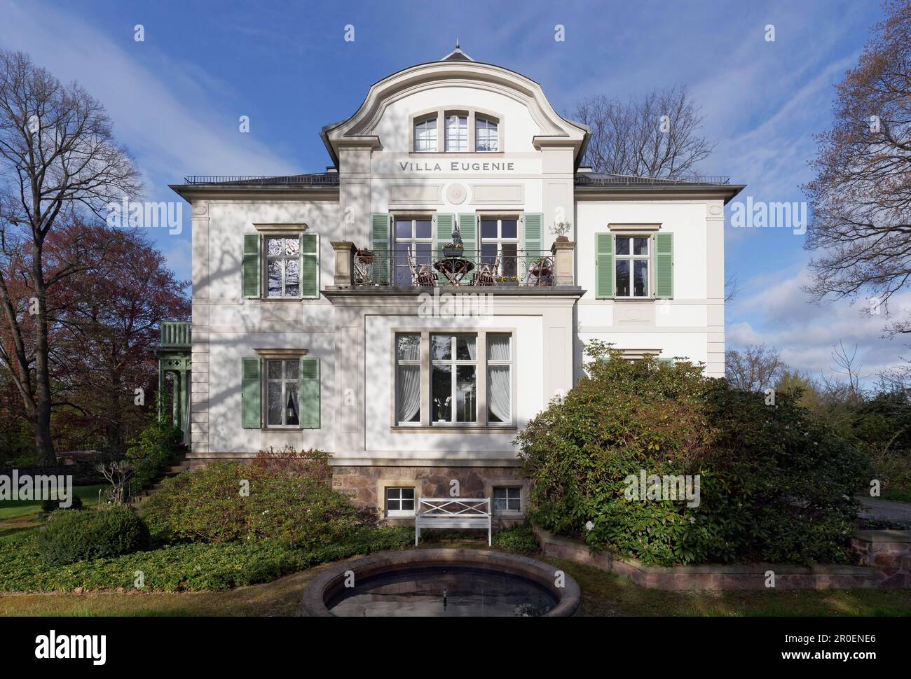 Villa Eugenie, villa classique dans le quartier Oberloessnitz, magnifiquement rénovée, Radebeul, Saxe, Allemagne Banque D'Images