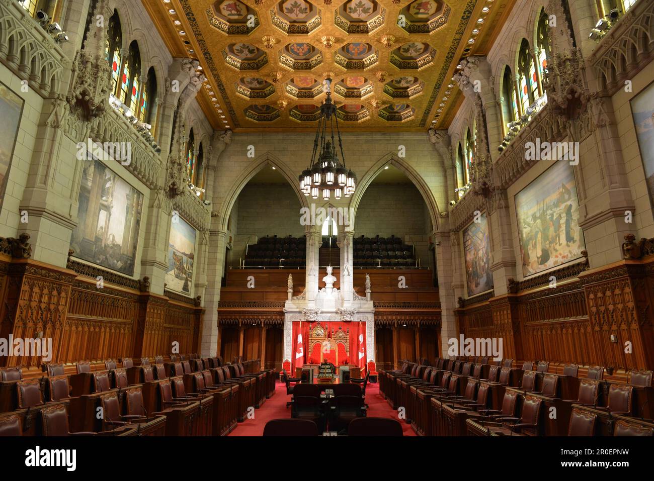 Sénat, Édifice du Parlement, Ottawa (Ontario), Canada Banque D'Images