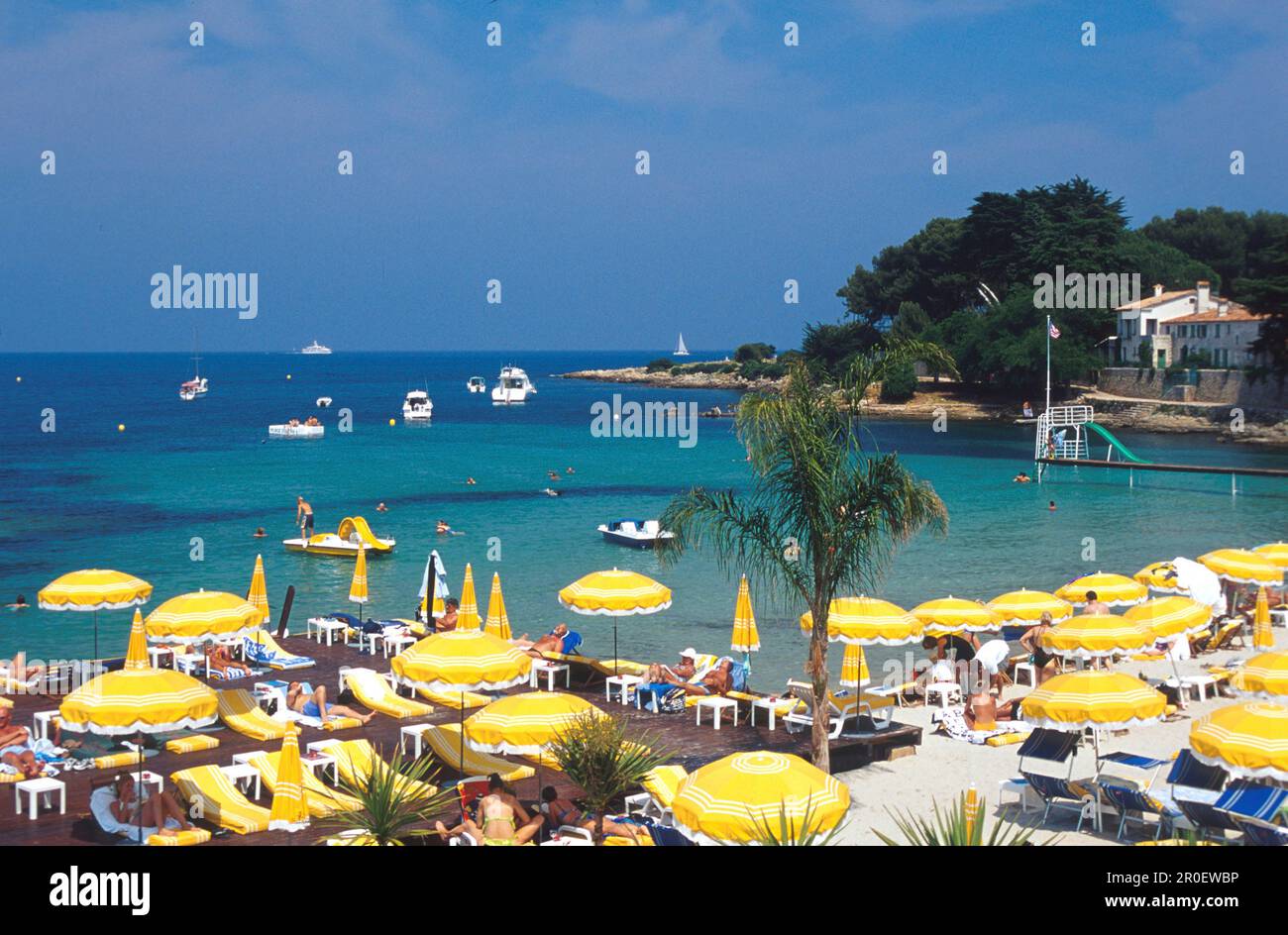 Plage de la Garoupe BEI Antibes, Côte d'Azur, Alpes Maritimes Provence, Frankreich Banque D'Images