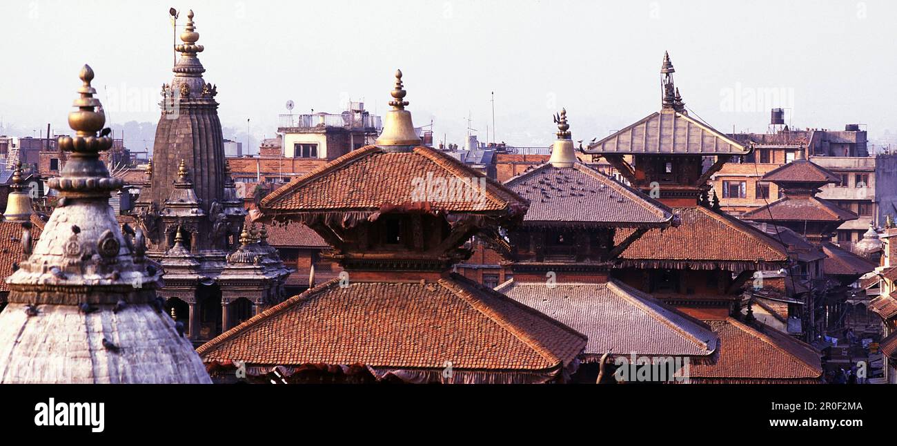 Pagoda toitures, Asien, Népal, Patan Durbar Square, hinduistischer Pagodentempel Tempel, Religion EAW Banque D'Images