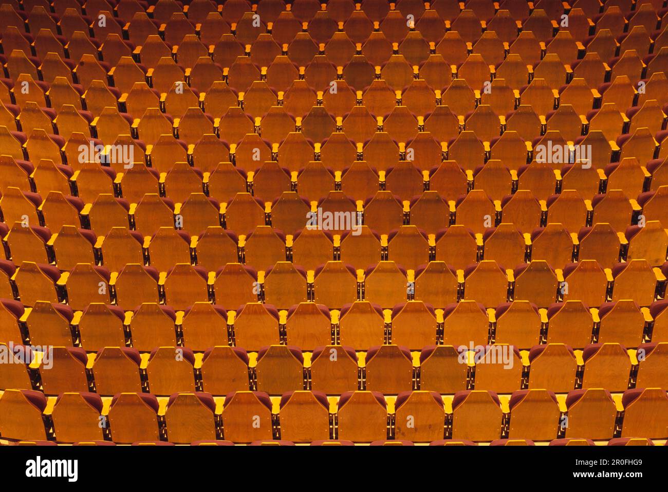 Rangées de sièges dans un théâtre, Deutsches Theatre, Munich, Bavière, Allemagne Banque D'Images