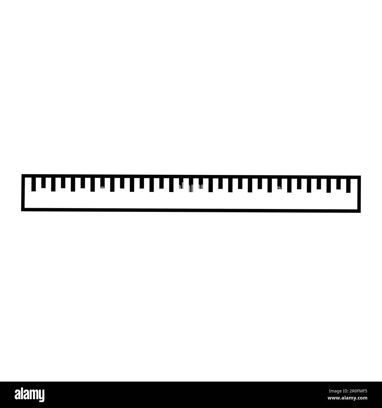 Icône de vecteur de règle, règle de style plat tendance sur fond blanc Illustration de Vecteur