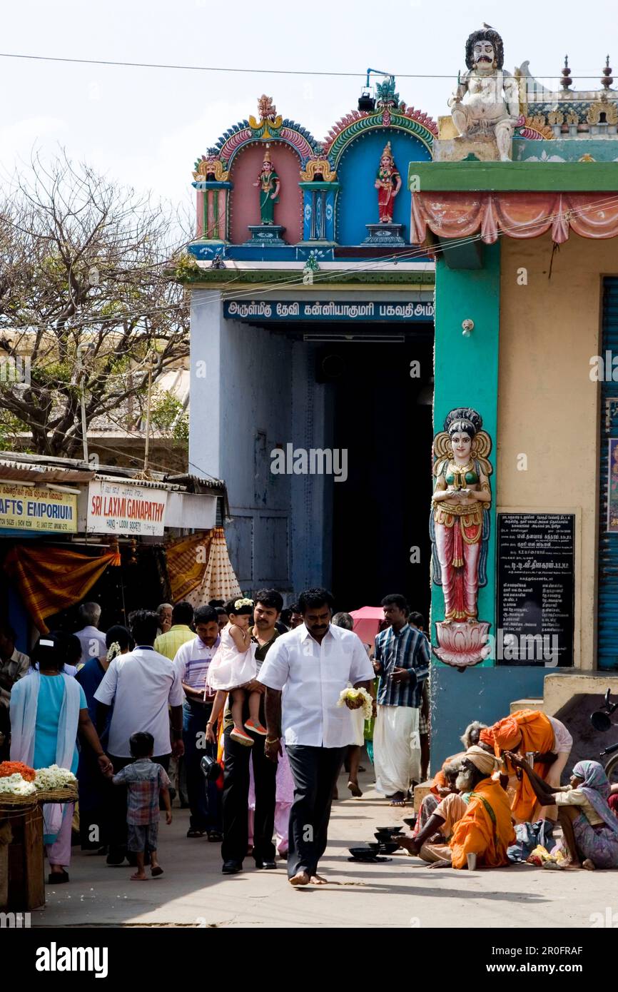 L'Inde du Sud Tamil Nadu Kanyakumari district temple Hindou Banque D'Images