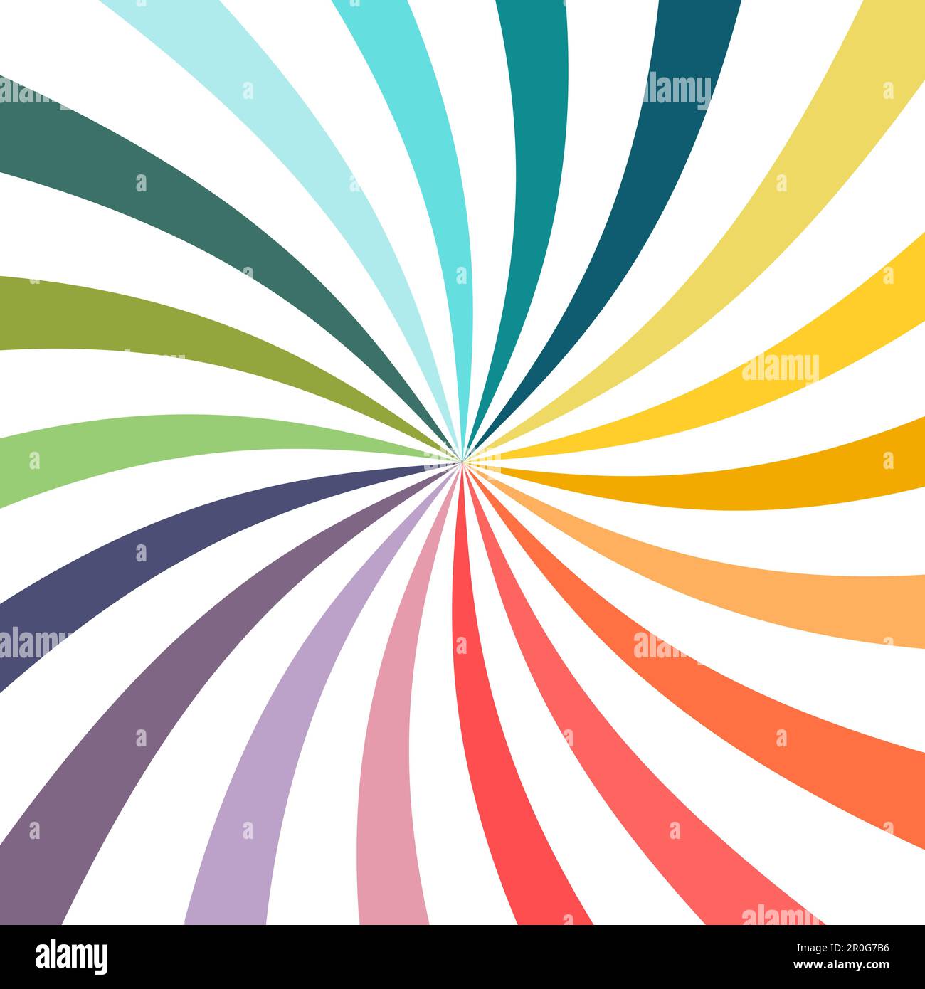 Rayons colorés, arrière-plan de lignes, roue de couleurs. Rayons multicolores sur fond blanc Illustration de Vecteur