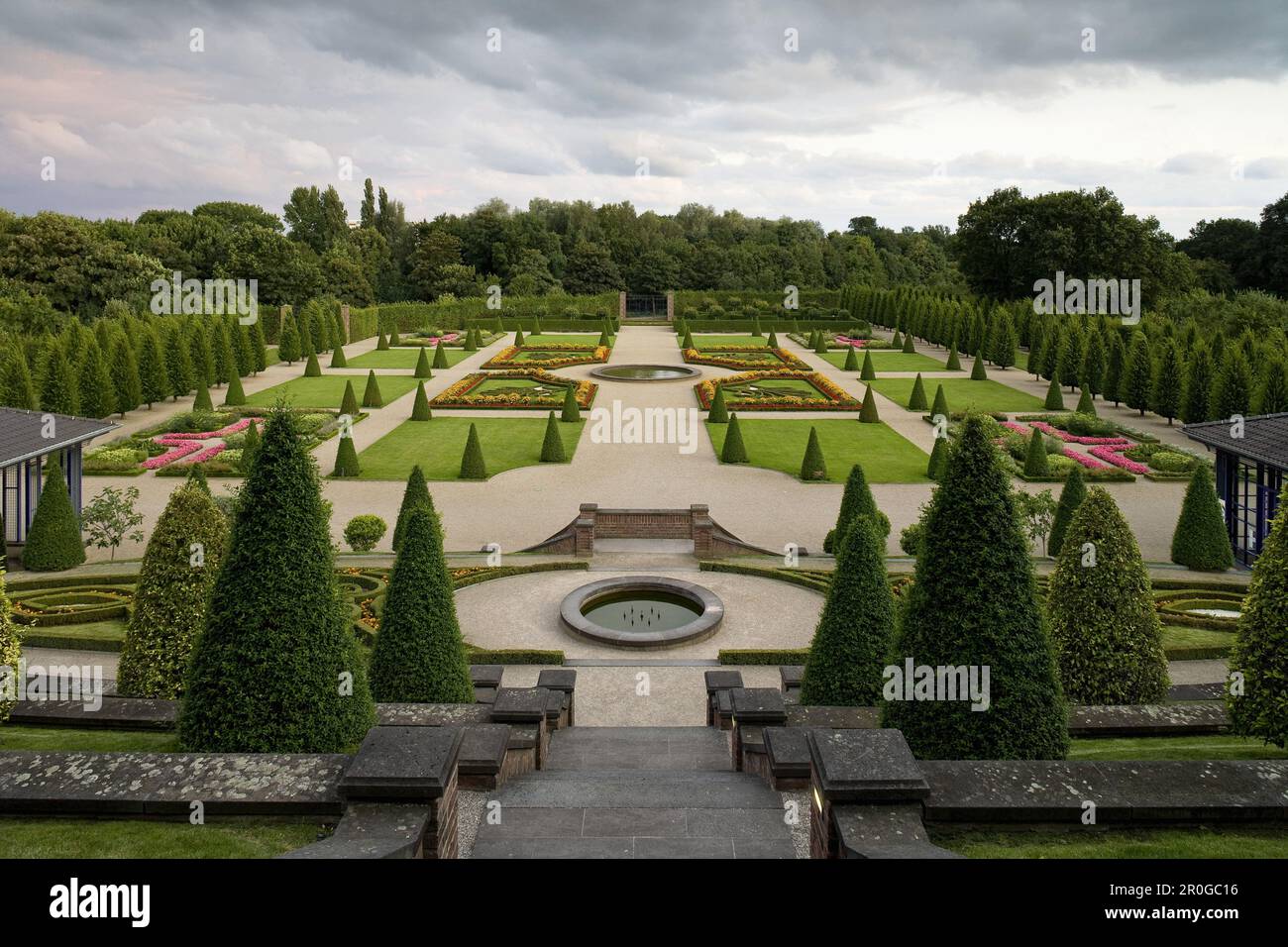 Jardin en terrasses, Kamp monastère, Kamp-Lintfort, Nordrhein-Westfalen, Germany, Europe Banque D'Images