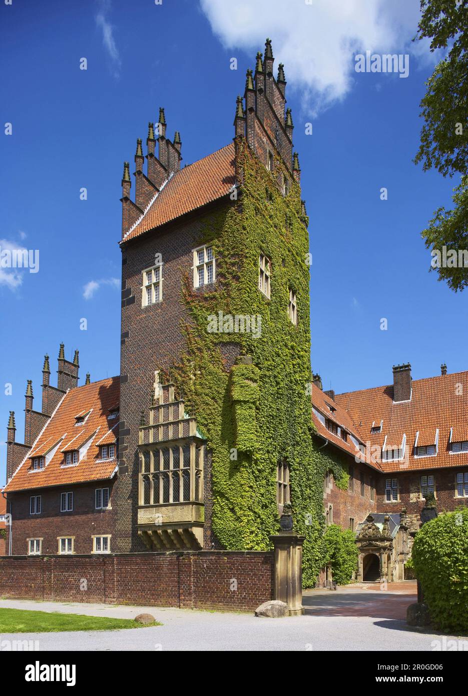 Château de Heessen, Hamm, Rhénanie-du-Nord-Westphalie, Allemagne Banque D'Images
