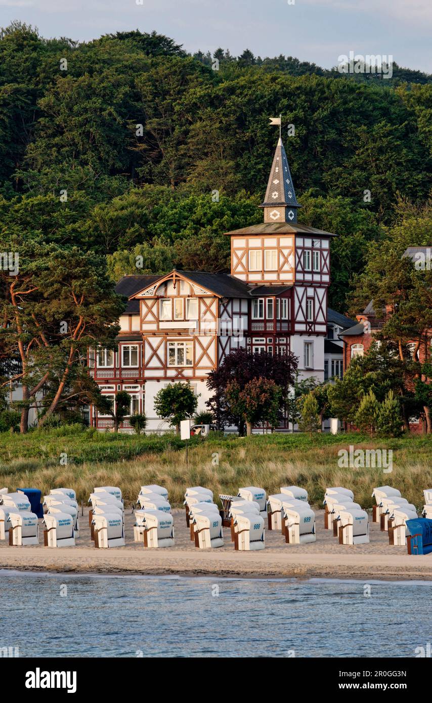 Villa Quisisana, Mer Baltique spa Binz, Ruegen, Mecklenburg-Vorpommern, Allemagne Banque D'Images