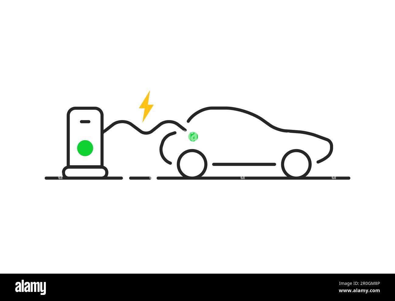 e-car fin comme un chargement rapide Illustration de Vecteur