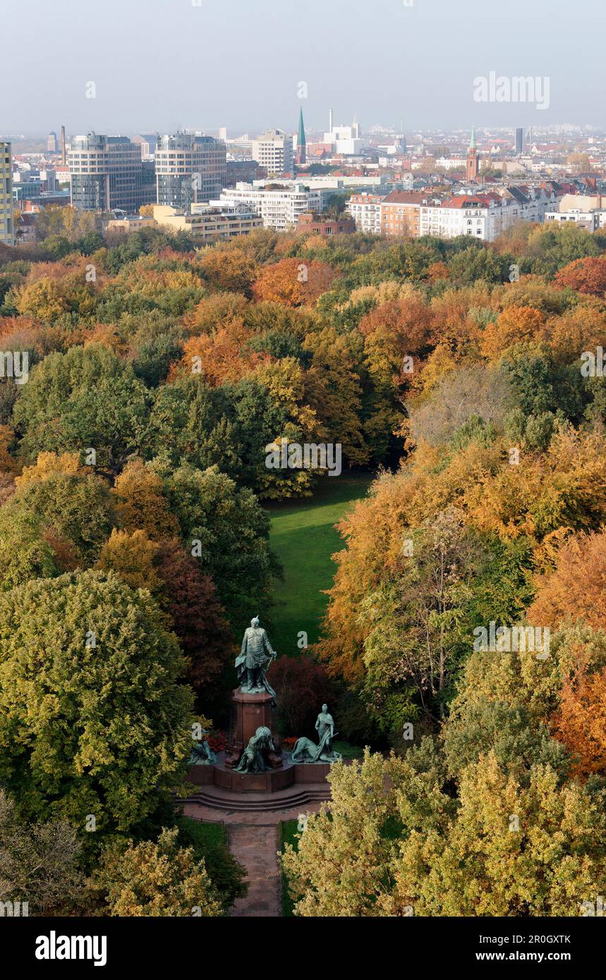 Tiergarten en automne, Bismarck Memorial, Berlin Moabit, Berlin centre, Berlin, Allemagne, Europe Banque D'Images