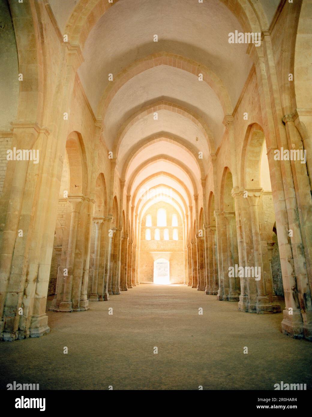 FRANCE, Bourgogne, intérieur de l'Abbaye de Fontenay, Marmagne Banque D'Images