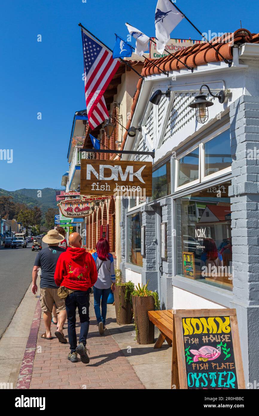 Clarissa Avenue, Avalon City, Catalina Island, Californie du Sud, États-Unis Banque D'Images